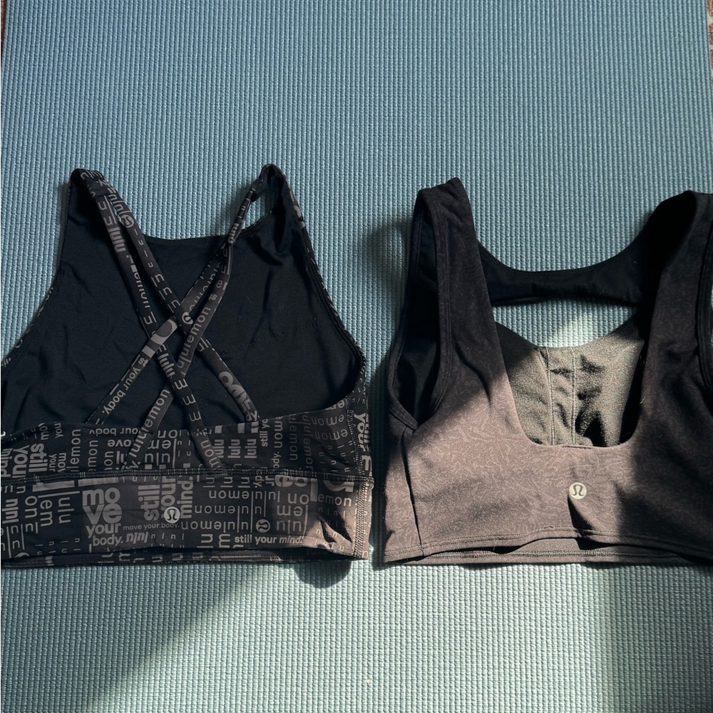 Lululemon Sports Bra Bundle (2) Black Crossback & High Support | Size 4 and 6
